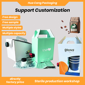 Suministros de restaurante personalizados, contenedor de Café para llevar, caja de transporte, papel Kraft personalizado, caja de embalaje de té y café con taza