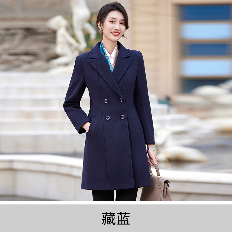 1991, female, navy blue overcoat