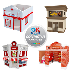 Trẻ em vai trò chơi nhà làng chủ đề thiết bị sân chơi trong nhà với vỏ mềm - Product Image 1