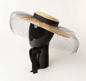 CLN612601 Sombreros de Paja de Trigo al por Mayor con Ala Ancha y Velo para Mujer, Sombrero de Playa, Sombrero Turístico, Sombrero para el Sol - Product Image 6