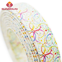 Sangle en sangle tissée enduite de silicone imperméable imprimée sur mesure de 25 mm de large pour sacs, bagages et laisses de chien