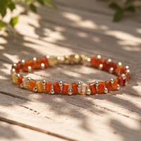 Bracelet populaire en perles Tila, œil de tigre naturel, améthyste, agate, réglable, unisexe, pierres précieuses énergétiques, bijoux faits à la main, vente en gros, cadeau