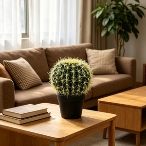 Piccola Palla di Cactus Artificiale - Ornamento da Tavolo per Interni in PE Durevole ed Ecologico, per Capodanno Cinese, Festa della Mamma, Casa - Product Image 2