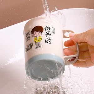 Juego de vasos para cepillos de dientes para padres e hijos, diseño que ahorra espacio para una familia de seis personas, con asa. - Product Image 4
