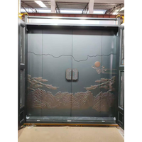 Puerta Clásica Reforzada de Aluminio Fundido para Vestíbulo de Hotel, Hoja Única, Certificación CE, Personalizada para Uso Residencial, Pedido al por Mayor