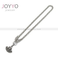 Collier Pendentif Marteau de Thor Viking Nordique Dragon en Acier Inoxydable avec Chaîne à Maillons pour Hommes, Charme de Mariage, Pirate, Motard, Crâne