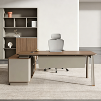 Bureau de direction de niveau E0, ensemble bureau et chaise de bureau moderne et simple, grand bureau de direction, bureau de gestionnaire, bureau de superviseur, bureau de président