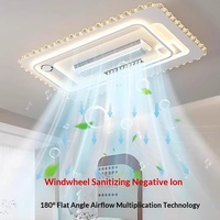 Nouveau Ventilateur de Plafond LED Sans Pales 2026 avec Contrôle Vocal, Musical, par Application et Télécommande, Puissant, 180W 220V, pour Salon et Chambre à Coucher