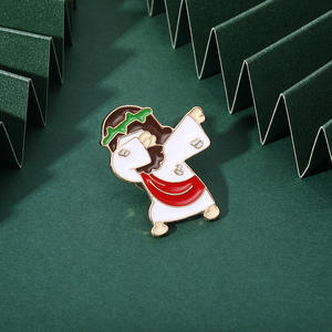 Spilla da bavero con personaggio dei cartoni animati Gesù Messia, spilla smaltata con icona della fede cristiana, distintivo per vestiti, borse, gioielli, regalo per amico - Product Image 2