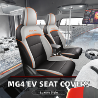 Pour MG 4 MG4 EV MULAN Kits intérieurs personnalisés Housses de siège de voiture en cuir de luxe 5 pièces Ensemble complet Coussin avant arrière