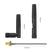 Antena LoRa 3dBi 868MHz 915MHz Lipat Vertikal Tipe Rubber Duck untuk Kabel Jumper U.FL Betina dengan Rating IP67 untuk Modul Nirkabel IoT