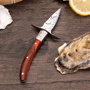 Cuchillo para Abrir Ostras de Acero Inoxidable <span class=keywords><strong>con</strong></span> Funda de Cuero, Herramienta para Mariscos y Conchas Marinas - Product Image 2