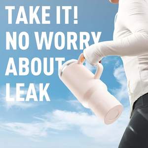 Mug isotherme moderne en acier inoxydable avec couvercle et paille, capacité 900 ml, isolation thermique 6-12 heures pour les voyages - Product Image 3