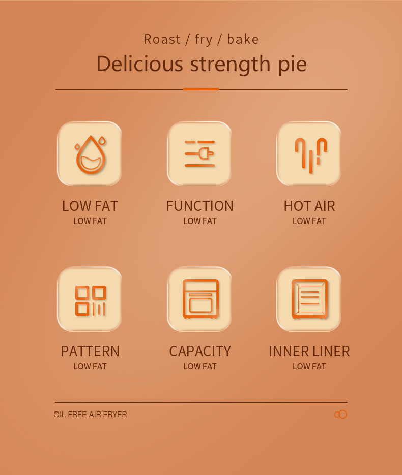 15L Intelligent Air Oven Household Frying Multifunctional Commercial Air Fryer Frying Oven Manufacturer Factory OEM