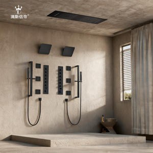 Dipsinshi - Juego de ducha empotrado de 900x300 mm con LED, efecto lluvia y masaje, con pantalla de temperatura para baño doméstico - Product Image 3