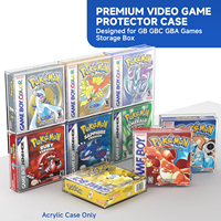 Boîtier de protection moderne anti-UV pour jeux vidéo GB/GBC/GBA, vitrine transparente en acrylique compatible Nintendo