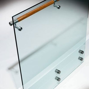 Avec des escaliers modernes en <span class=keywords><strong>verre</strong></span> droit à <span class=keywords><strong>double</strong></span> poutre centrale Usine personnalisée en acier et garde-corps en bois - Product Image 3