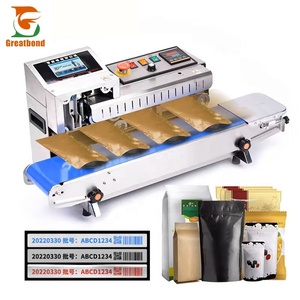 Machine de scellage FR-1600 en acier inoxydable avec arrêt d'urgence, pour sacs en plastique et aluminium, impression de date, cartouche d'encre thermique, jet d'encre, code QR - Product Image 3