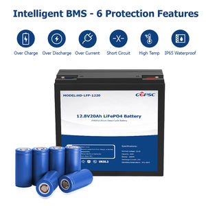 12V 20Ah LiFePO4 peralatan medis kursi roda elektrik baterai lampu LED paket daya sepeda dalam 6000 siklus bawaan BMS - Product Image 2