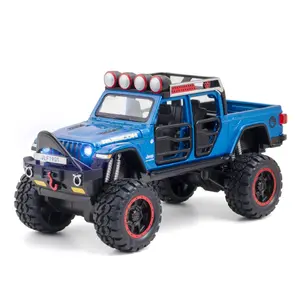 Jinlifang-camioneta de juguete modelo 1:32 fundida, 5 puertas de apertura, Mini coche de aleación fundido a presión, juguete con sonido y luz