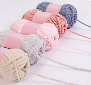 Top Fashion Sparkle Chenille Chunky Fancy Metallic Hilo de tejer a mano para ganchillo - Product Image 2