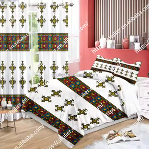 Tùy chỉnh bất kỳ Logo Ethiopia habesha thiết kế 3D in phù hợp với bedsheets và rèm cửa cho nhà và phòng ngủ - Product Image 5