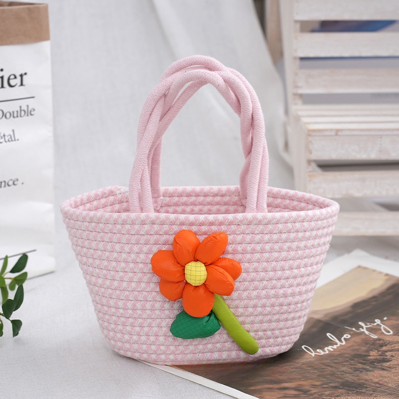 Pink Bag Green Leaf