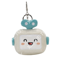 Porte-clés en peluche rembourré de coton PP, porte-clés en peluche personnalisable, porte-clés en peluche brodé avec OEM ODM