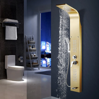 Panneaux de Douche Muraux en Acier Inoxydable 304/201, Multi-Fonctionnels pour Salle de Bain, Vente en Gros