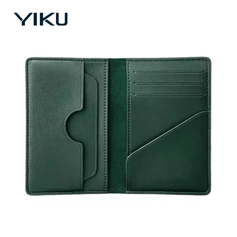 New Style Fashion RFID protection Slim Custom Color Logo Holder Cards Real Leather Card Holder Men's Short Wallet