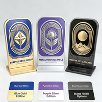 Nouvelle plaque de trophée sportif personnalisée Dee en alliage de zinc durable, finition mate multicolore, gravée au laser, imprimée UV, pour entreprise