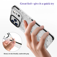 Coque de téléphone transparente en TPU texturé anti-jaunissement antichoc souple pour iPhone 17 Pro Max 16 15