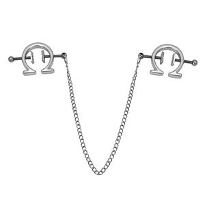 QKKQ huruf berbentuk klem puting sekrup terkunci klip payudara BDSM puting rasa sakit kepuasan kit Bondage klem payudara mainan seks - Product Image 6