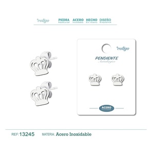 Orecchini in acciaio inossidabile color argento-gioielli in acciaio inossidabile - Product Image 1