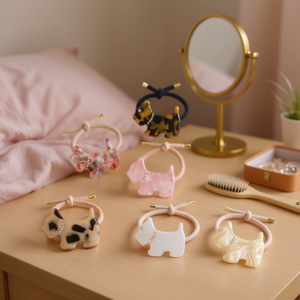 Coletero Angelina con dije de perro con diamantes de imitación para mujeres y niñas 48279 - Product Image 2