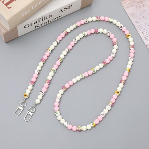 Cadena de teléfono con cuentas de patrón bicolor nuevo y creativo, bolso personalizado, cadena de hombro de repuesto, bandolera, Correa colgante para teléfono - Product Image 3