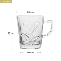 Mug à café en verre transparent avec logo personnalisé, avec poignée, sans BPA, gobelet réutilisable pour boissons chaudes et froides