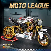 Reobrix 99041 2026 Nouveau MOC 1:8 Moto Sportive Rétro Urbaine Modèle Briques de Bureau Jouet DIY pour Garçons Cadeau Ensembles de Blocs de Construction