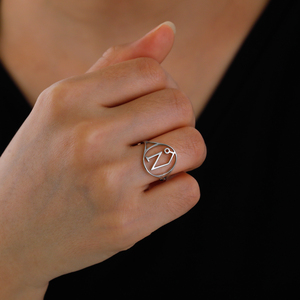 Uriel Arcángel símbolo anillo esotérico glifo religioso talismán anillo de acero inoxidable boda banda minimalismo joyería - Product Image 2