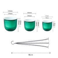 Jardinière suspendue auto-arrosante transparente avec niveau d'eau visible, arrosage automatique, panier suspendu transparent pour intérieur et extérieur
