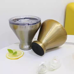 Custom Molded 304 Stainless Steel Martini Glass 201-300ml Double Wall Cocktail Glass For Cocktail Party - Product Image 3