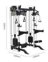 Équipement de gymnastique de forme physique commerciale Smith Machine Cable Cage Power Squat Rack
