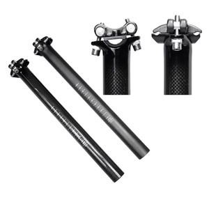 Salida de fábrica 350/400mm Offset 20mm negro 27,2/30,8/31,6mm Tubo de asiento de bicicleta para poste de asiento de bicicleta Mtb - Product Image 1