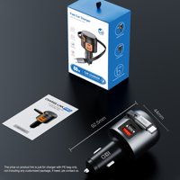 IBD universel PD 60w métal rétractable chargeur de voiture double port 30W charge rapide Usb Type c chargeurs de téléphone pour iphone tous Android