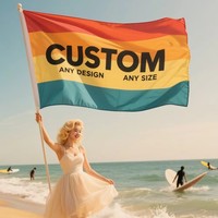 Drapeau en tissu polyester double face 3x5 personnalisable avec impression numérique et logo personnalisé pour les promotions en plein air