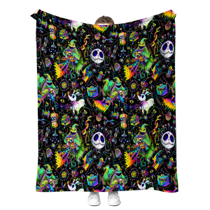 Nouvelle couverture <span class=keywords><strong>en</strong></span> flanelle imprimée <span class=keywords><strong>en</strong></span> 3D, motif Nightmare Before Christmas, design personnalisable, couverture <span class=keywords><strong>en</strong></span> polaire douce et confortable pour la maison et les voyages - Product Image 5