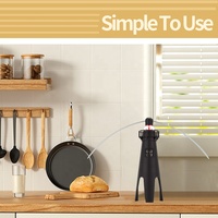 SAIJZEK Nouvelle Arrivée Multi-fonction Doux Pliable Lames Fly Fan Cuisine Restaurant Automatiquement Shoo Drive Away Fly Fan,