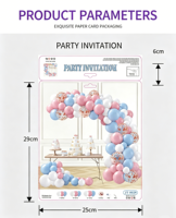 Ensemble de ballons thème rose et bleu, fournitures pour fête d'anniversaire, décoration de fête de naissance, guirlande de ballons, ensemble d'arche de ballons