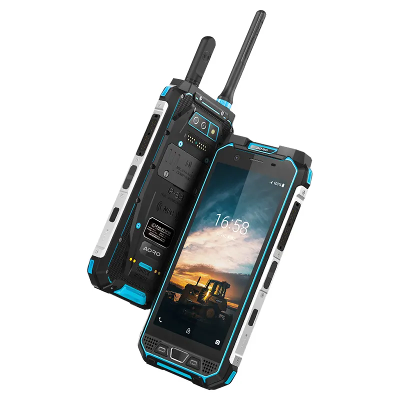 AORO M5 SmartPhone Custom IOT Android LTE DMR Walkie Talkie untuk Firefight Industry android interkom ponsel murah