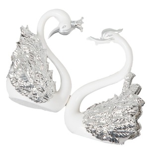 Gold And Silver Swan Cake Toppers Plastic Elegant Wedding Birthday Party Decorations - Product Image 5